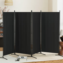 Load image into Gallery viewer, Artiss 4 Panel Room Divider Screen 345x180cm Fabric Black