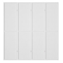 Load image into Gallery viewer, Artiss 4 Panel Room Divider Screen 164x170cm Pegboard White