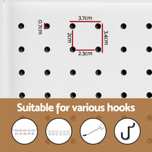 Load image into Gallery viewer, Artiss 4 Panel Room Divider Screen 164x170cm Pegboard White