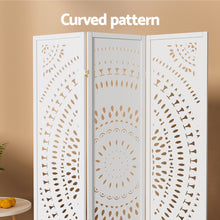 Load image into Gallery viewer, Artiss 3 Panel Room Divider Screen 132x170cm Circle White