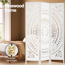Load image into Gallery viewer, Artiss 3 Panel Room Divider Screen 132x170cm Circle White