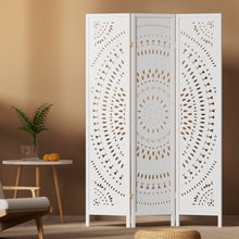 Load image into Gallery viewer, Artiss 3 Panel Room Divider Screen 132x170cm Circle White