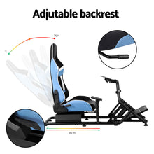 Load image into Gallery viewer, Artiss Racing Simulator Cockpit Steering Wheel Gaming Chair Blue