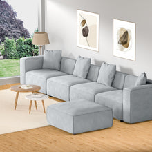 Load image into Gallery viewer, Modular Sofa Chaise Set 5-Seater Grey