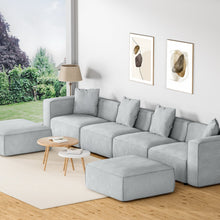 Load image into Gallery viewer, Modular Sofa Chaise Set 6-Seater Grey