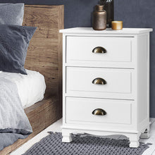 Load image into Gallery viewer, Artiss 2x Bedside Table 3 Drawers Vintage - THYME White