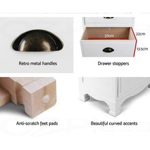 Load image into Gallery viewer, Artiss 2x Bedside Table 3 Drawers Vintage - THYME White