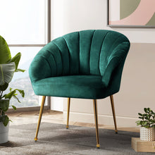 Load image into Gallery viewer, Artiss Armchair Lounge Chair Accent Armchairs Chairs Velvet Sofa Green Couch