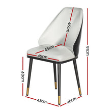 Load image into Gallery viewer, Artiss Dining Chairs Set of 4 Leather Seat Beige and Black