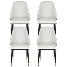 Load image into Gallery viewer, Artiss Dining Chairs Set of 4 Leather Seat Beige and Black