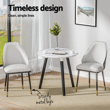 Load image into Gallery viewer, Artiss Dining Chairs Set of 4 Leather Seat Beige and Black
