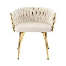 Load image into Gallery viewer, 1 Set of 2 Artiss Dining Chairs Velvet Armchair Beige
