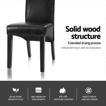 Load image into Gallery viewer, Artiss Dining Chairs Set of 2 Leather Parsons Chair Black