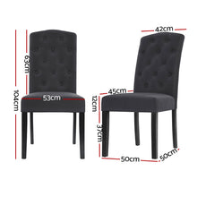Load image into Gallery viewer, Artiss Dining Chairs Set of 4 Linen Parsons Chair Dark Grey