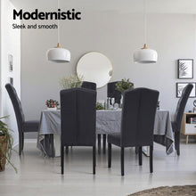 Load image into Gallery viewer, Artiss Dining Chairs Set of 4 Linen Parsons Chair Dark Grey