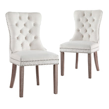 Load image into Gallery viewer, 1 Set of 2 Artiss Dining Chairs Beige Velvet
