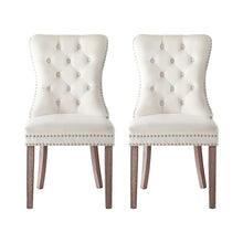 Load image into Gallery viewer, 1 Set of 2 Artiss Dining Chairs Beige Velvet