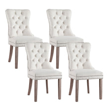 Load image into Gallery viewer, 1 Set of 4 Artiss Dining Chairs Beige Velvet
