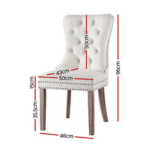 Load image into Gallery viewer, 1 Set of 4 Artiss Dining Chairs Beige Velvet
