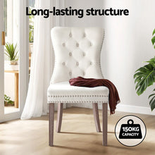 Load image into Gallery viewer, 1 Set of 4 Artiss Dining Chairs Beige Velvet