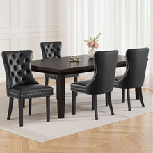 Load image into Gallery viewer, 1 Set of 4 Artiss Dining Chairs Black Leather