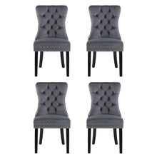 Load image into Gallery viewer, 1 Set of 4 Artiss Dining Chairs Grey Velvet