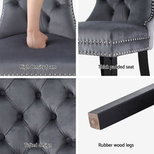 Load image into Gallery viewer, 1 Set of 4 Artiss Dining Chairs Grey Velvet