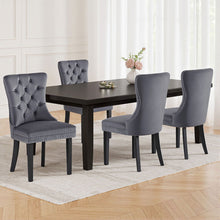 Load image into Gallery viewer, 1 Set of 4 Artiss Dining Chairs Grey Velvet