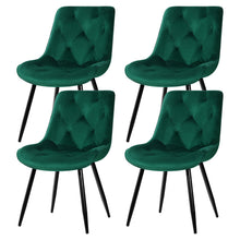 Load image into Gallery viewer, Artiss Dining Chairs Set of 4 Velvet Diamond Tufted Green