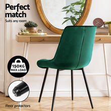 Load image into Gallery viewer, Artiss Dining Chairs Set of 4 Velvet Diamond Tufted Green