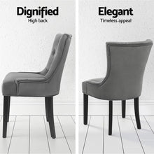 Load image into Gallery viewer, Artiss Dining Chairs Set of 4 Velvet French Provincial Grey