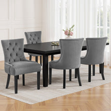 Load image into Gallery viewer, Artiss Dining Chairs Set of 4 Velvet French Provincial Grey