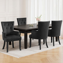 Load image into Gallery viewer, 4x Artiss Dining Chairs Velvet French Provincial Armchair Black