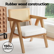 Load image into Gallery viewer, Artiss Armchair Accent Chair Lounge Rattan Velvet Pine
