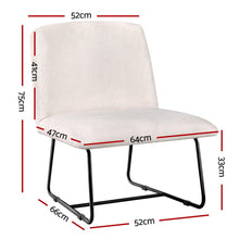 Load image into Gallery viewer, Artiss Accent Chair Armchair Cross Leg Beige