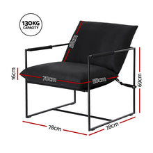 Load image into Gallery viewer, Artiss Armchair Lounge Chair Sling Black