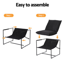 Load image into Gallery viewer, Artiss Armchair Lounge Chair Sling Black
