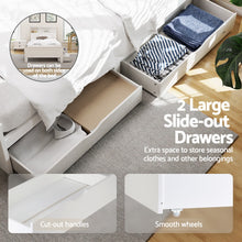 Load image into Gallery viewer, Artiss Bed Frame King Single Size Wooden with 2 Storage Drawers White