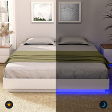 Load image into Gallery viewer, Artiss Double Bed Frame with 16Colour Led Light Wooden Platform Bed Base DAYGLOW