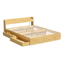 Load image into Gallery viewer, Artiss Bed Frame Queen Size with Charging Ports and 2 Drawers AURA