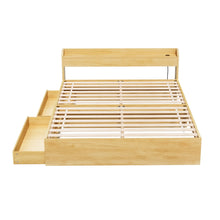 Load image into Gallery viewer, Artiss Bed Frame Queen Size with Charging Ports and 2 Drawers AURA