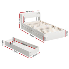 Load image into Gallery viewer, Artiss Bed Frame Single Size with Charging Ports and 2 Drawers AURA