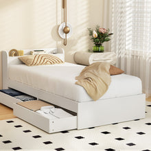 Load image into Gallery viewer, Artiss Bed Frame Single Size with Charging Ports and 2 Drawers AURA