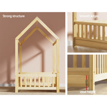 Load image into Gallery viewer, Wooden Bed Frame Single Size House Frame Pine Timber Base Platform Oak