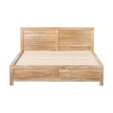 Load image into Gallery viewer, Artiss Bed Frame Double Size Wooden Acacia Wood OATMEAL
