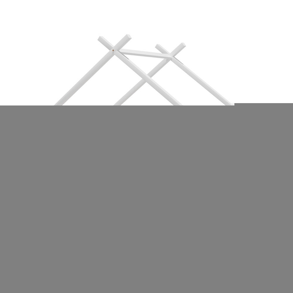 Artiss Bed Frame Wooden Base Kids Single Timber House  with 2 Storage Drawers Beds White