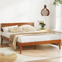 Load image into Gallery viewer, Bed Frame Queen Size Wooden Bed Base Walnut SPLAY