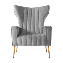 Load image into Gallery viewer, Artiss Armchair Lounge Accent Chairs Armchairs Chair Velvet Sofa Grey Seat Kings Warehouse 