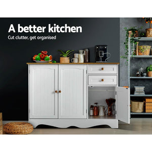 Artiss Buffet Sideboard Storage Cabinet Kitchen Cupboard Drawer Table Hallway Dining Kings Warehouse 