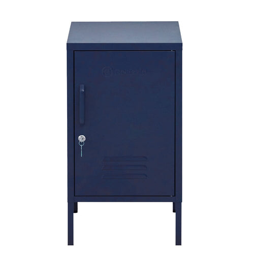 Bedside Table Metal Cabinet - Blue Furniture Kings Warehouse 